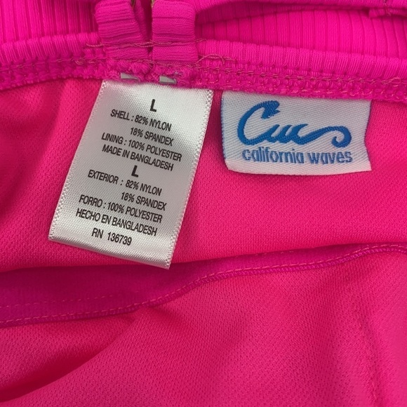 CALIFORNIA Waves Ribbed Side Tie 1 Piece Swimsuit - Picture 8 of 8